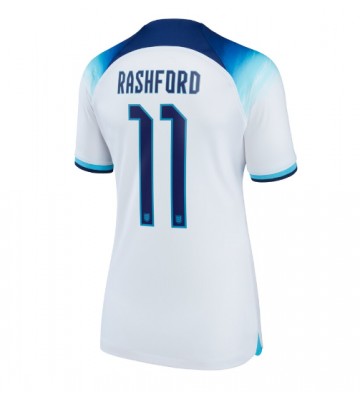 England Marcus Rashford #11 Replika Hjemmebanetrøje Dame VM 2022 Kortærmet